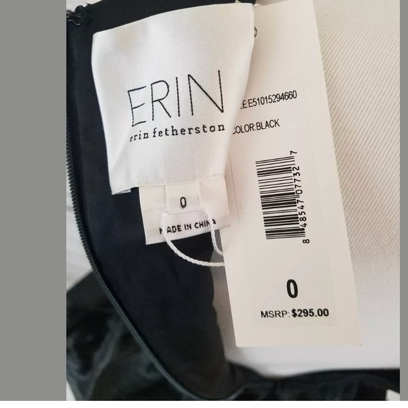 Erin by Erin Fetherston Black Cocktail Dress 0 NWT - Picture 3 of 3